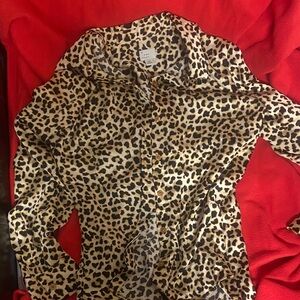 Leopard Print Button-Up Shirt